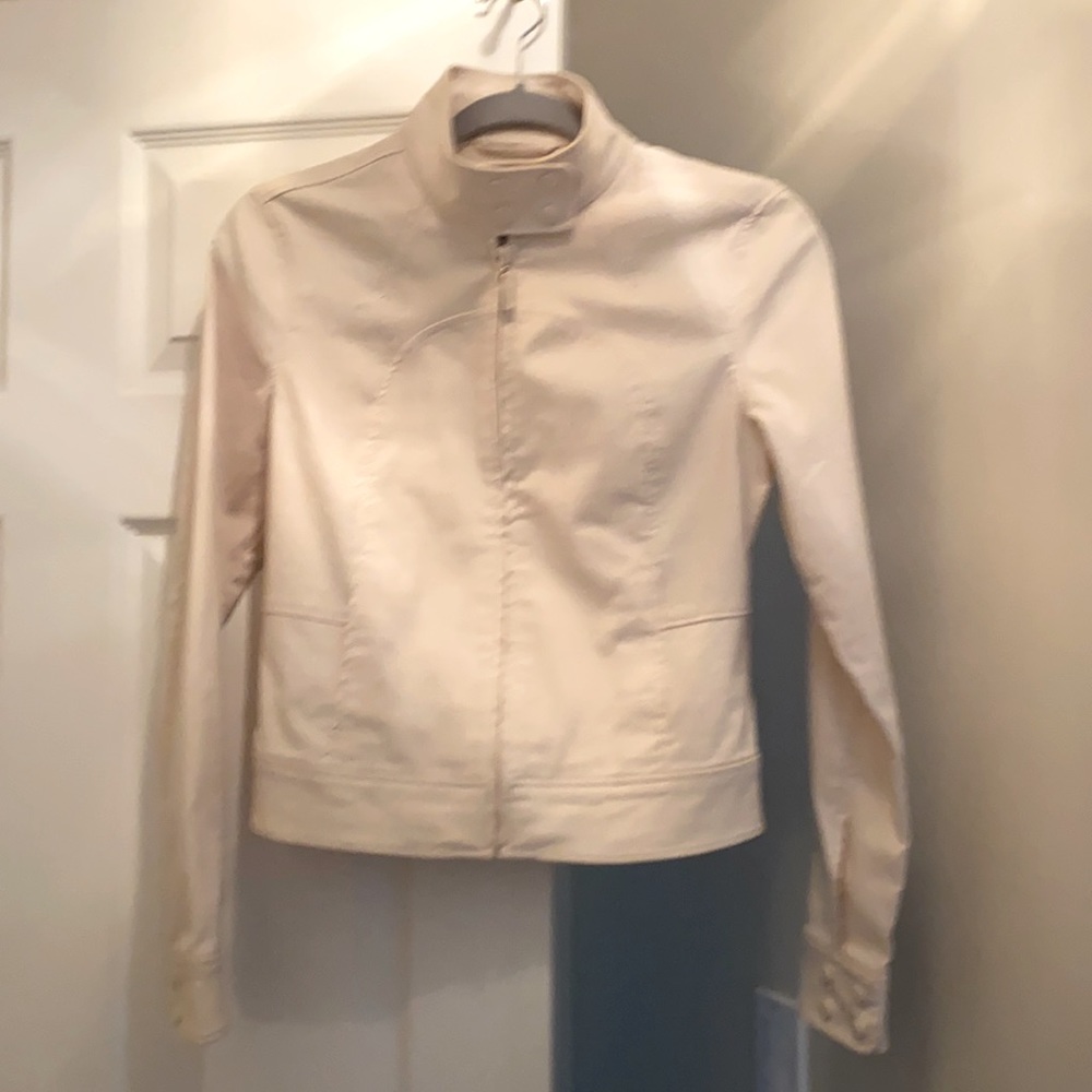 MEXX beige lightweight moto jacket